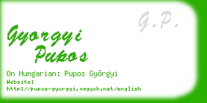 gyorgyi pupos business card
