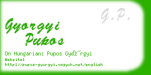 gyorgyi pupos business card